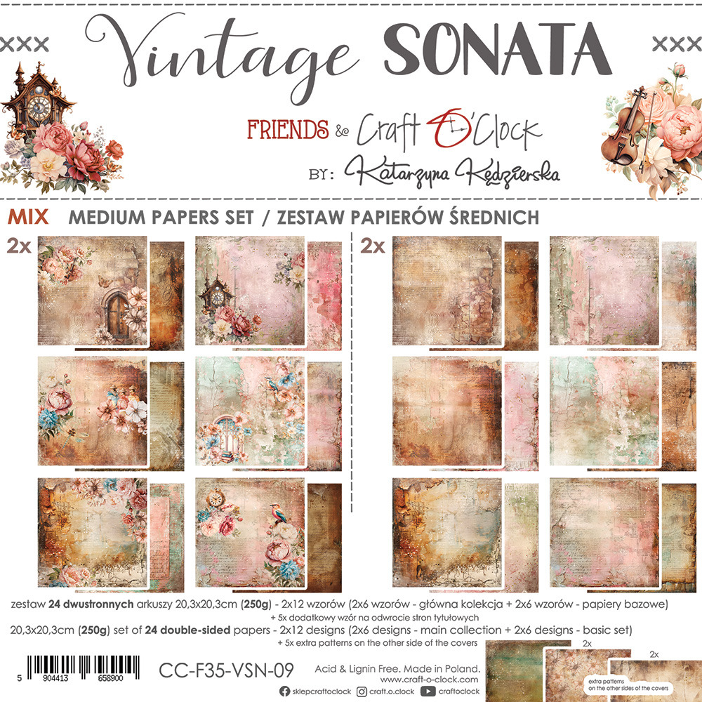 ++Craft O Clock Vintage Sonata -ferm 24 août CCL-F35-VSN-09