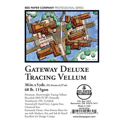 Bee Paper: Gateway Deluxe Tracing Vellum Paper - Rolls
