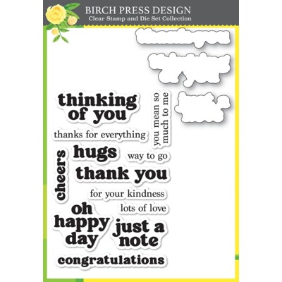 Clear Stamp & Die Set, Vintage Everyday Greetings