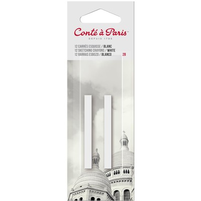 Sketching Carre Crayons, 2 Pack - White 2B (2456/2B)