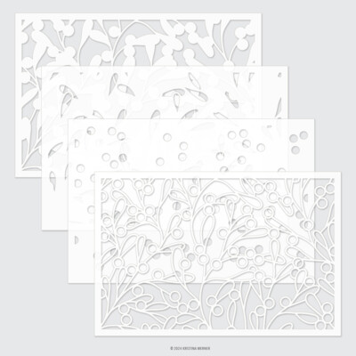 Stencil Pack, Berries and Leaves (4pc)