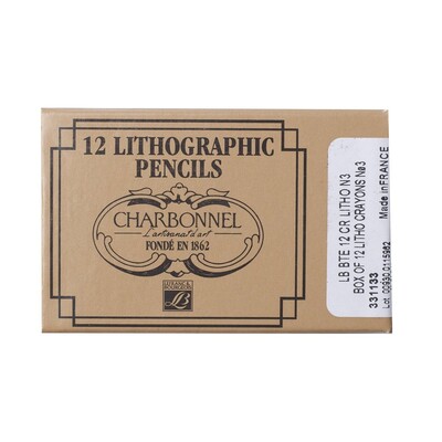 Lithographic Crayons, No 3 Medium (12pc)