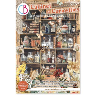 Junk Journal & Ephemera Book, A4 - Cabinet of Curiosities (32 Pages)