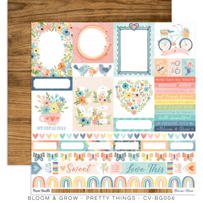 12X12 Patterned Paper, Bloom & Grow - Pretty Things