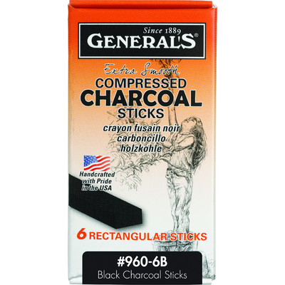 General Pencil Co.: Charcoal - Compressed Sticks - Rectangular