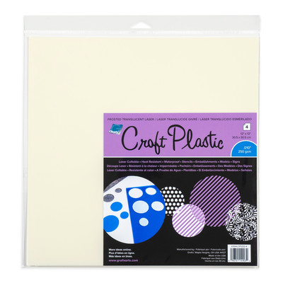 Grafix: Craft Plastic - Frosted Laser Craft Plastic Film .010 Heavy Weight
