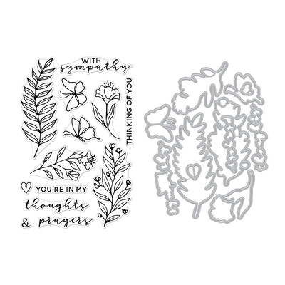 Clear Stamp & Die Combo, With Sympathy (D)