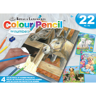 Royal & Langnickel: Colour Pencil By Numbers - Activity Sets