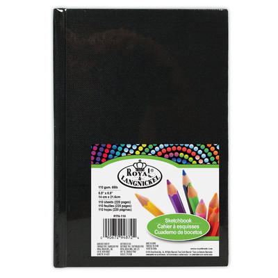 Cool Art Sketchbook, 5.5" x 8.5" - Black