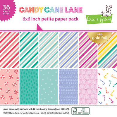 6X6 Petite Paper Pack, Candy Cane Lane