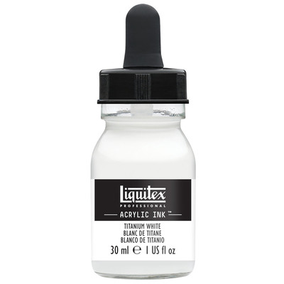 Acrylic Ink 30ml Jar, Titanium White