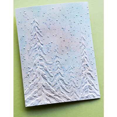 3D Embossing Folder, Frosted Trees