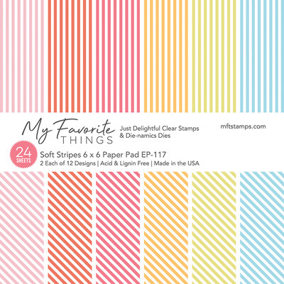 6X6 Paper Pad, Soft Stripes