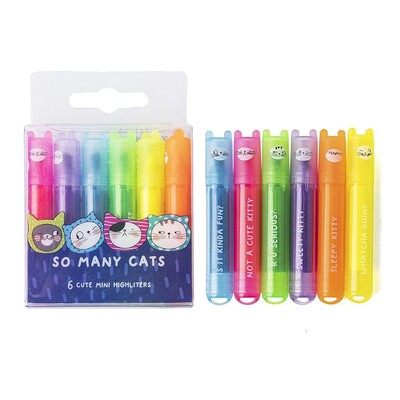 So Many Cats Mini Highlighter Set, Scented (6pc)