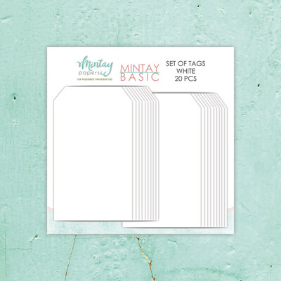 Mintay Basic Tags Set, White (20pc)