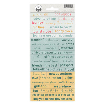 Sticker Sheet, Travel Journal 01