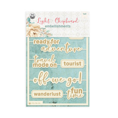 Chipboard Embellishments, Travel Journal (8pc)