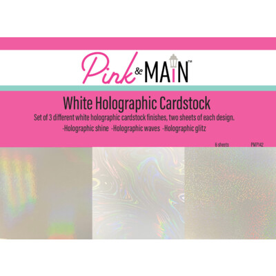 6X6 Paper Pack, White Holographic Cardstock