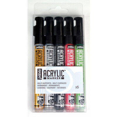 Acrylic Marker Set, 1.2mm - Precious Colors (5pc)