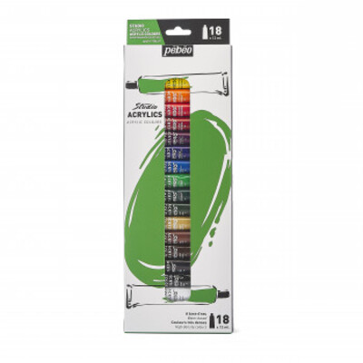 Studio High Viscosity Acrylic Paint Set, 18 x 12ml