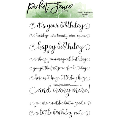 Clear Stamp, Swanky Sentiments: Birthday