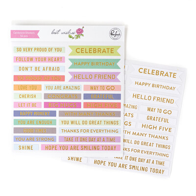 Cardstock Stickers, Best Wishes