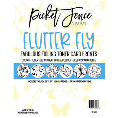 Fabulous Foiling Toner A2 Card Fronts, Flutter Fly (12pk)