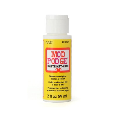 Mod Podge Waterbase Sealer/Glue/Finish, Matte (2oz)