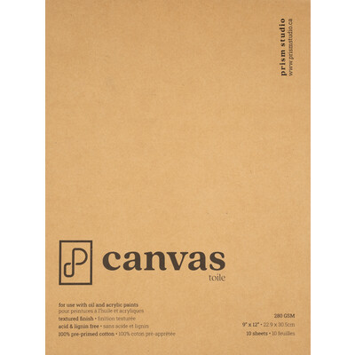 Canvas Pad, 9" x 12" (100% Pre-primed Cotton)