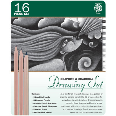 Pentalic: Artist Tools - Graphite and Charcoal Drawing Set