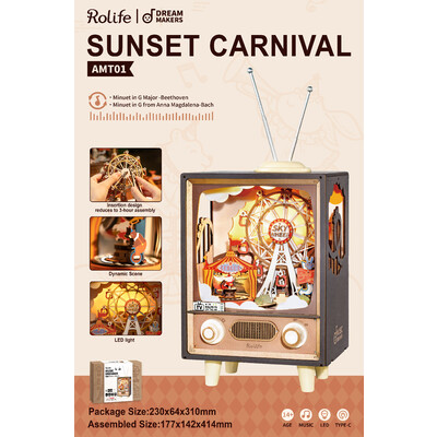 Robotime (ROKR & Rolife): Rolife - 3D Wooden Puzzle - Music Box