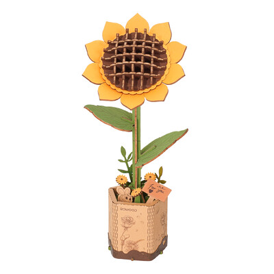 Rowood 3D Wooden Puzzle, Sunflower