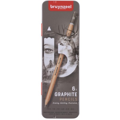 Bruynzeel Expression Graphite Pencils Tin Set (6pc)