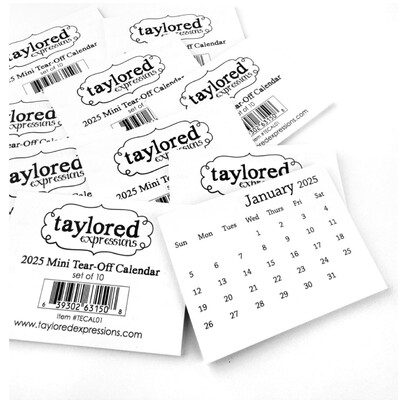 Mini Tear-off Calendars, 2025 (Set of 10)