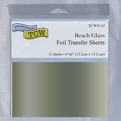 6X6 Foil Transfer Sheets, Beach Glass