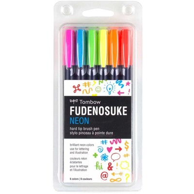 Tombow: Fudenosuke - Neon Brush Pens Sets