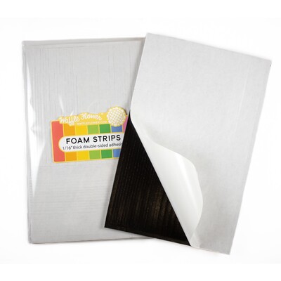 Adhesive Foam Strips, Black 1/16" Thick