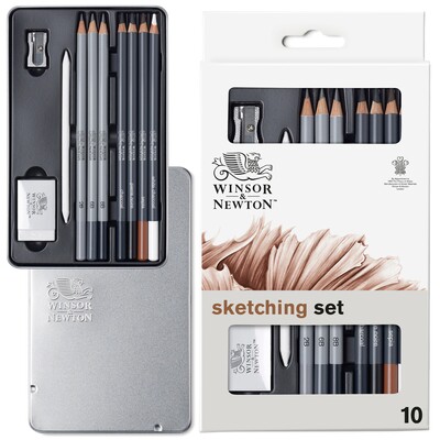 Studio Collection Sketching Pencil Tin, 10 Piece